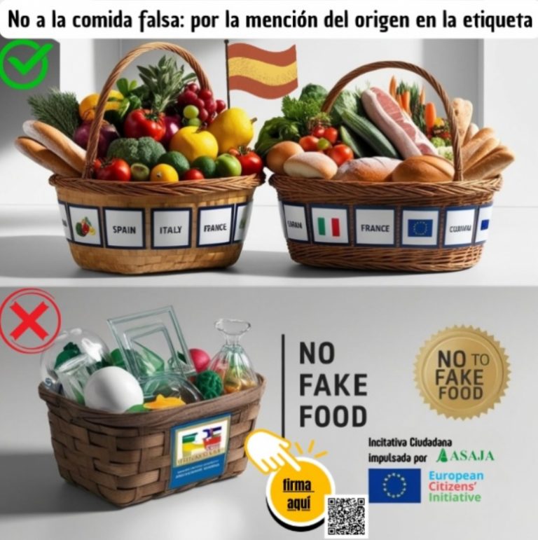 Foto Comida Falsa mal etiquetada ASAJA-Sevilla