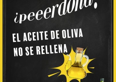 Cartel NO al relleno de aceite junta de andalucia ASAJA-Sevilla agradece a la Junta de Andalucía que intensifique los controles en la hostelería para evitar