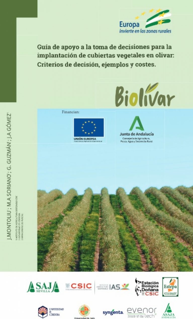Foto Portada Biolivar publica una guía de apoyo a la toma de decisiones para implantación de cubiertas vegetales en este cultivo