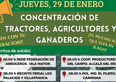 Cartel Estos son los cuatro puntos de salida de los tractores que tomarán la Plaza de España este jueves