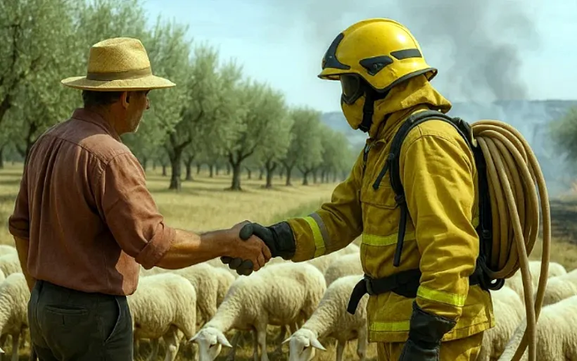 foto ASAJA destaca el papel clave de agricultores y ganaderos en la lucha contra los incendios y demanda un cambio en las políticas forestales