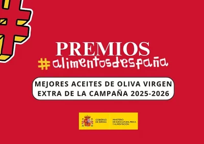 Cartel Convocado el premio Alimentos de España para los mejores aceites de oliva virgen extra de la campaña 2025-2026