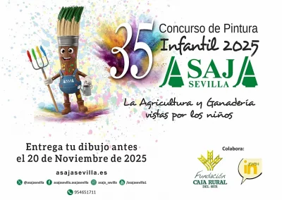 Cartel ¡Convocamos nuestro XXXV Concurso de pintura infantil! ¡Entrega tu dibujo antes del 20 de noviembre!