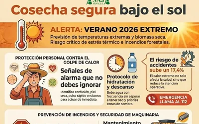 Ante esta nueva ola de calor, ASAJA-Sevilla recomienda extremar la prevención en el campo