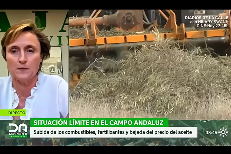 Captura video María Morales: "Los agricultores necesitamos que se prorrogue la ayuda al gasóleo