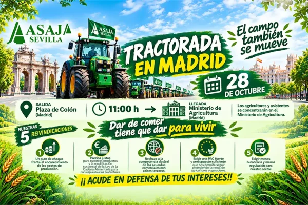 Tractorada en Madrid ASAJA Sevilla